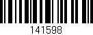 Código de barras (EAN, GTIN, SKU, ISBN): '141598'