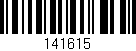 Código de barras (EAN, GTIN, SKU, ISBN): '141615'