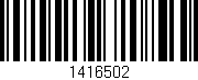 Código de barras (EAN, GTIN, SKU, ISBN): '1416502'