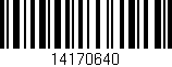 Código de barras (EAN, GTIN, SKU, ISBN): '14170640'