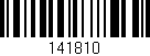 Código de barras (EAN, GTIN, SKU, ISBN): '141810'