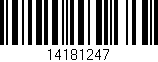 Código de barras (EAN, GTIN, SKU, ISBN): '14181247'