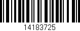 Código de barras (EAN, GTIN, SKU, ISBN): '14183725'