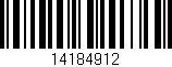 Código de barras (EAN, GTIN, SKU, ISBN): '14184912'
