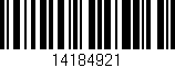 Código de barras (EAN, GTIN, SKU, ISBN): '14184921'
