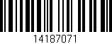Código de barras (EAN, GTIN, SKU, ISBN): '14187071'