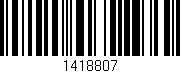Código de barras (EAN, GTIN, SKU, ISBN): '1418807'