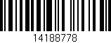 Código de barras (EAN, GTIN, SKU, ISBN): '14188778'