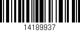 Código de barras (EAN, GTIN, SKU, ISBN): '14189937'