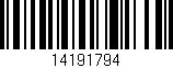 Código de barras (EAN, GTIN, SKU, ISBN): '14191794'