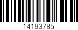 Código de barras (EAN, GTIN, SKU, ISBN): '14193785'