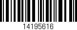 Código de barras (EAN, GTIN, SKU, ISBN): '14195616'