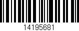 Código de barras (EAN, GTIN, SKU, ISBN): '14195681'