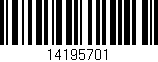 Código de barras (EAN, GTIN, SKU, ISBN): '14195701'