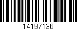 Código de barras (EAN, GTIN, SKU, ISBN): '14197136'