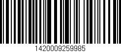 Código de barras (EAN, GTIN, SKU, ISBN): '1420009259985'