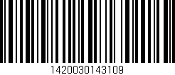 Código de barras (EAN, GTIN, SKU, ISBN): '1420030143109'