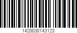 Código de barras (EAN, GTIN, SKU, ISBN): '1420030143123'