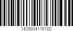 Código de barras (EAN, GTIN, SKU, ISBN): '1420034115102'