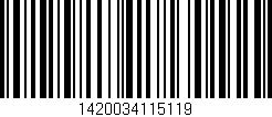Código de barras (EAN, GTIN, SKU, ISBN): '1420034115119'