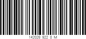 Código de barras (EAN, GTIN, SKU, ISBN): '142028_922_0_M'