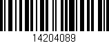 Código de barras (EAN, GTIN, SKU, ISBN): '14204089'