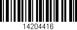 Código de barras (EAN, GTIN, SKU, ISBN): '14204416'