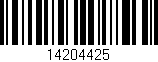 Código de barras (EAN, GTIN, SKU, ISBN): '14204425'