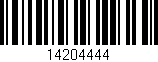 Código de barras (EAN, GTIN, SKU, ISBN): '14204444'