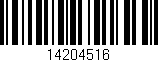 Código de barras (EAN, GTIN, SKU, ISBN): '14204516'