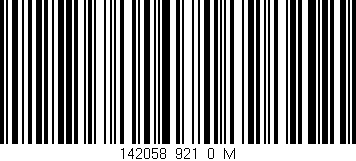 Código de barras (EAN, GTIN, SKU, ISBN): '142058_921_0_M'
