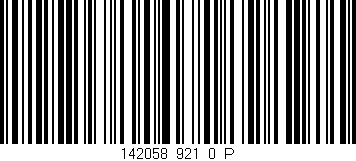 Código de barras (EAN, GTIN, SKU, ISBN): '142058_921_0_P'