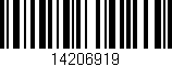 Código de barras (EAN, GTIN, SKU, ISBN): '14206919'