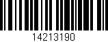 Código de barras (EAN, GTIN, SKU, ISBN): '14213190'