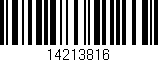 Código de barras (EAN, GTIN, SKU, ISBN): '14213816'