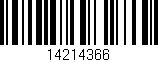 Código de barras (EAN, GTIN, SKU, ISBN): '14214366'