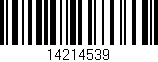 Código de barras (EAN, GTIN, SKU, ISBN): '14214539'