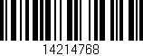 Código de barras (EAN, GTIN, SKU, ISBN): '14214768'