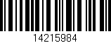Código de barras (EAN, GTIN, SKU, ISBN): '14215984'
