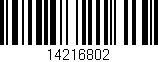 Código de barras (EAN, GTIN, SKU, ISBN): '14216802'