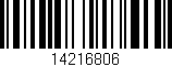Código de barras (EAN, GTIN, SKU, ISBN): '14216806'