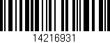 Código de barras (EAN, GTIN, SKU, ISBN): '14216931'