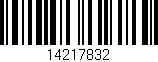 Código de barras (EAN, GTIN, SKU, ISBN): '14217832'