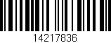 Código de barras (EAN, GTIN, SKU, ISBN): '14217836'