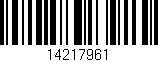 Código de barras (EAN, GTIN, SKU, ISBN): '14217961'