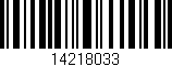 Código de barras (EAN, GTIN, SKU, ISBN): '14218033'