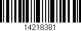 Código de barras (EAN, GTIN, SKU, ISBN): '14218381'