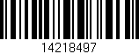 Código de barras (EAN, GTIN, SKU, ISBN): '14218497'