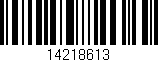 Código de barras (EAN, GTIN, SKU, ISBN): '14218613'