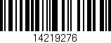 Código de barras (EAN, GTIN, SKU, ISBN): '14219276'
